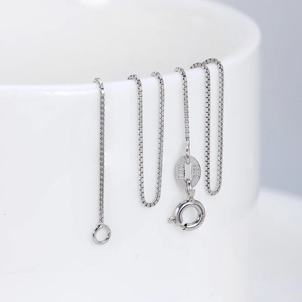 Italian 925 Sterling Silver Box Chain - Picture 6 of 12